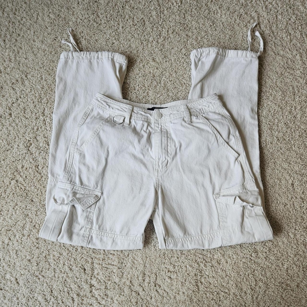 Forever 21 White Casual Cargo Pants